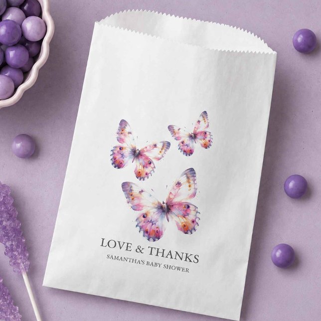 Butterfly Favour Bags (Butterfly baby shower favor bags)