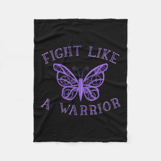 Butterfly Fibro Migraine Lupus Warrior Awareness  Fleece Blanket