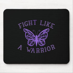 Butterfly Fibro Migraine Lupus Warrior Awareness Mouse Pad