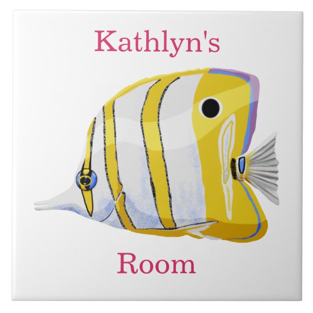 Butterfly Fish Kids Room  Tile (Front)