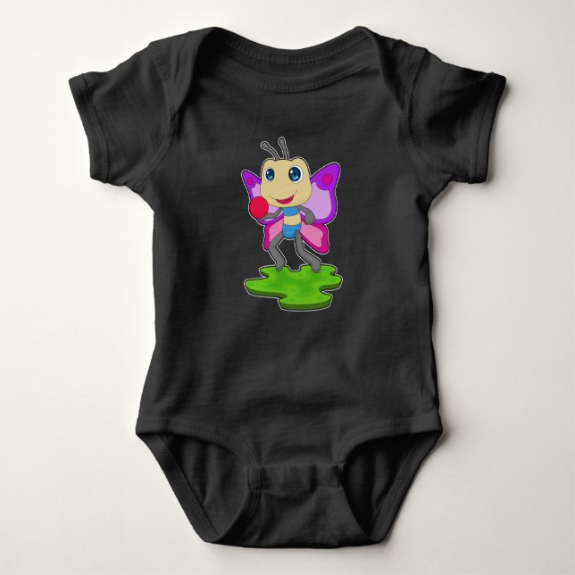 Butterfly Fitness Sports Baby Bodysuit (Front)