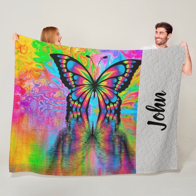 Butterfly Fleece Blanket (In Situ)