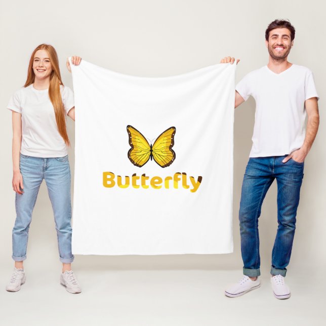 Butterfly Fleece Blanket (In Situ)