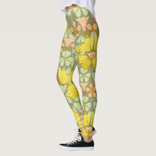 Butterfly Floral Botanical Colourful Leggings