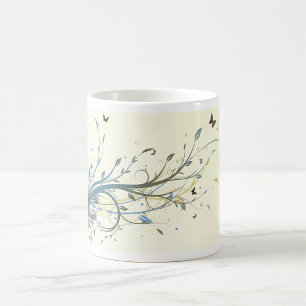 Butterfly Floral Coffee Mug