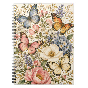 Butterfly Floral Garden Notebook