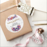 Butterfly Floral Gift Bag -Customization Available Classic Round Sticker<br><div class="desc">Turn any present into something unforgettable with this elegant floral gift bag. The vibrant botanical illustration, combined with butterflies and hummingbirds, creates a luxurious yet playful feel. Perfect for birthdays, weddings, celebrations, or special surprises. A beautiful packaging choice that feels as thoughtful as the gift inside. ✨ Perfect for: •...</div>