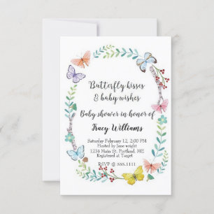 Butterfly floral invitation