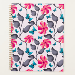 Butterfly floral Pattern Elegant Botanical Planner