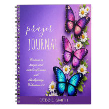 Butterfly Floral Personalised Prayer Journal