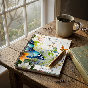 Butterfly floral personalised prayer journal