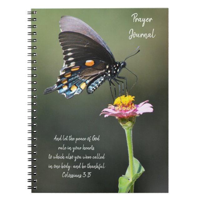 Butterfly Flower Bible Verse Prayer Journal (Front)