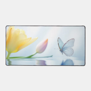 Butterfly Flower Nature Serene Tranquil Desk Mat