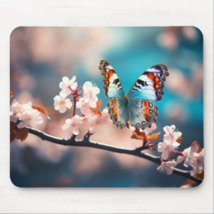 Butterfly Flower Nature Serene Tranquil  Mouse Pad