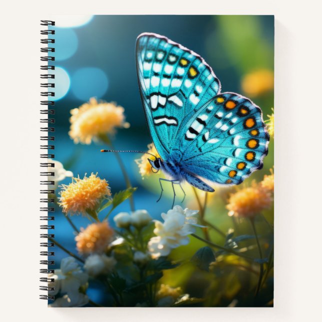 Butterfly Flower Nature Serene Tranquil  Notebook (Front)