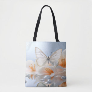 Butterfly Flower Nature Serene Tranquil Tote Bag