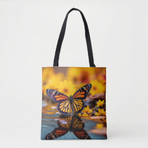 Butterfly Flower Nature Serene Tranquil Tote Bag