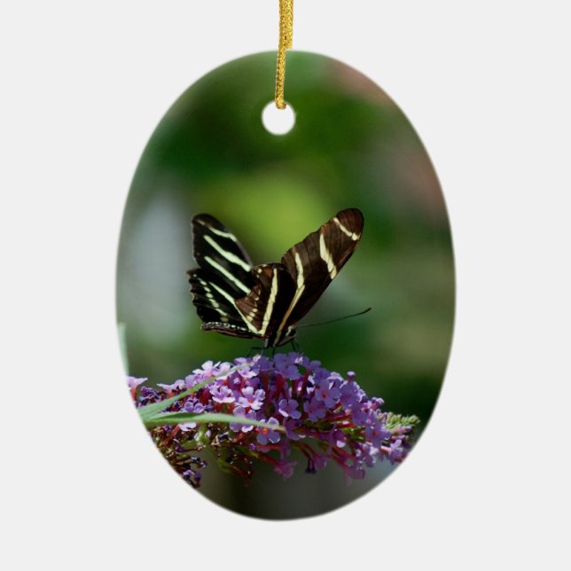 Butterfly & flower ornament/wall hanging ceramic tree decoration (Front)