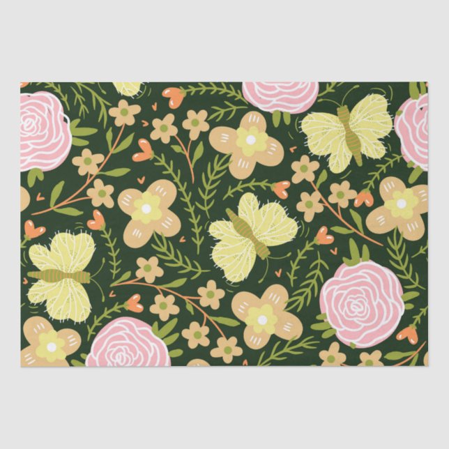 Butterfly Flower Tissue Paper (Front)