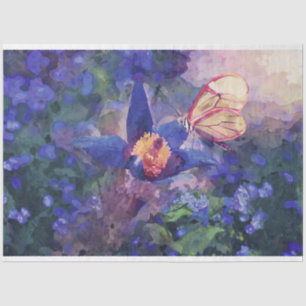 Butterfly Flowers Decoupage Tissue Paper