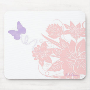 Butterfly flowers mousepad