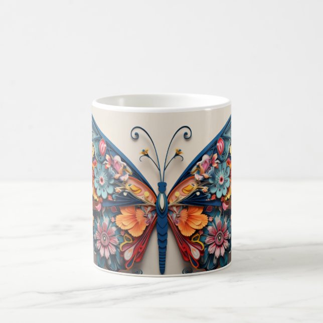 Butterfly & Flowers Mug (Center)
