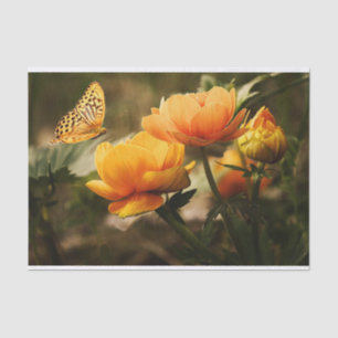 butterfly flowers tissue paper