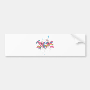 Butterfly Flute Bumper Sticker