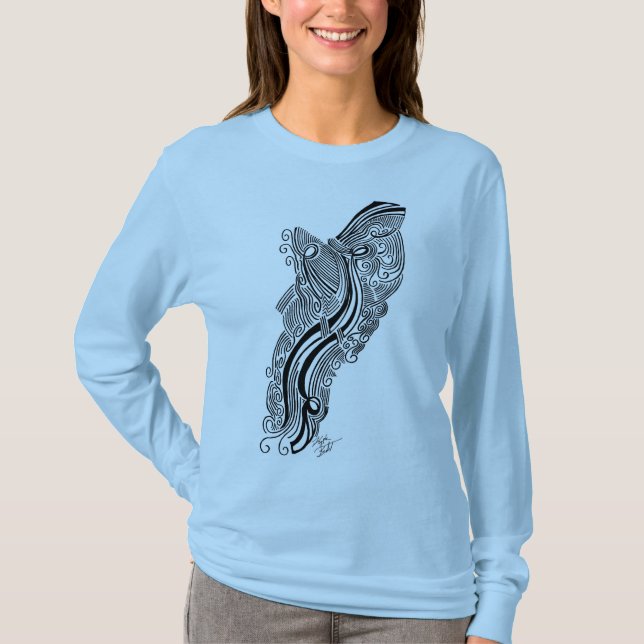 Butterfly Flutter-By Long Sleeve T-Shirt (Front)