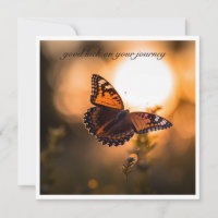 Butterfly flying into the sunset, customisable
