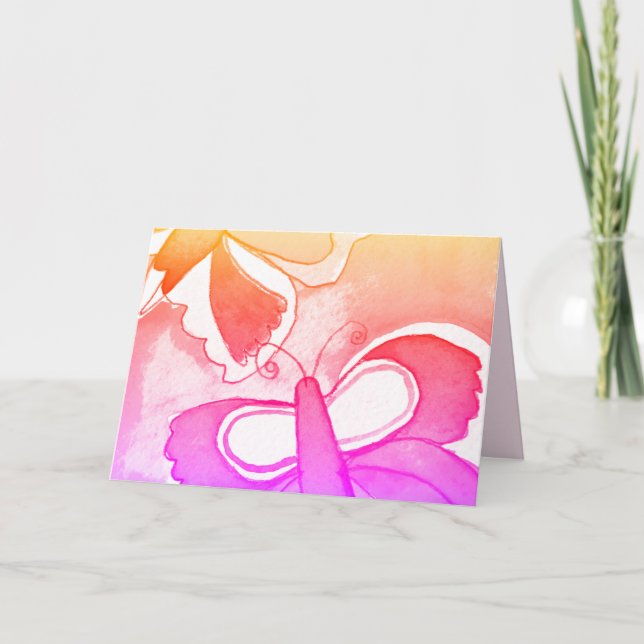 Butterfly Folded Greeting Card (Front)
