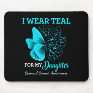Butterfly For My Daughter Support Cervical Cancer Mouse Pad