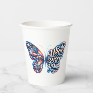 Butterfly for the USA 250th anniversary Paper Cups
