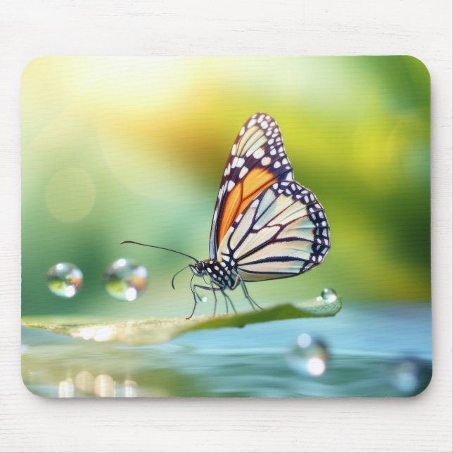 Butterfly Forest Nature Serene Tranquil  Mouse Pad (Front)
