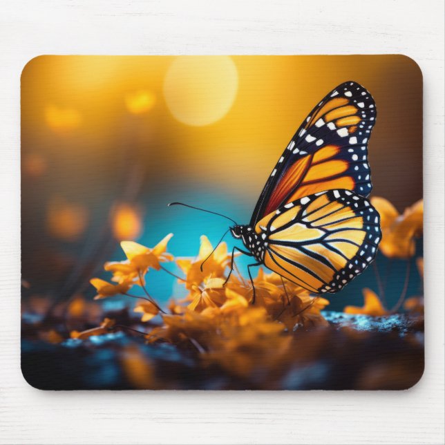 Butterfly Forest Nature Serene Tranquil  Mouse Pad (Front)