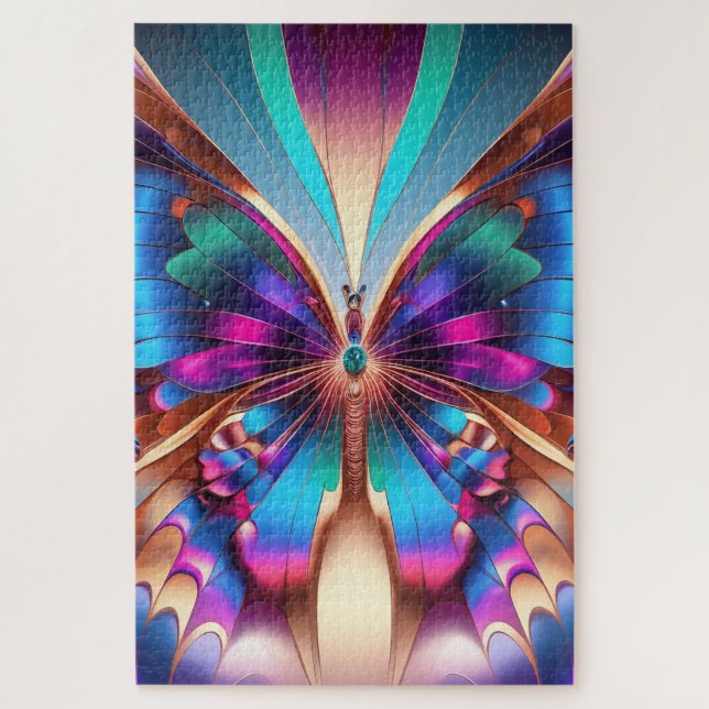 Butterfly fragments jigsaw puzzle (Vertical)