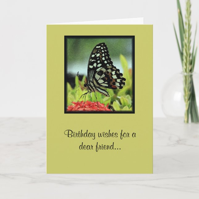 Butterfly Friend Birthday Card (Front)