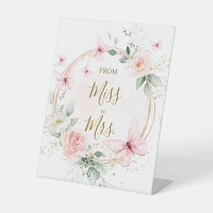 Butterfly From Miss to Mrs. Sign