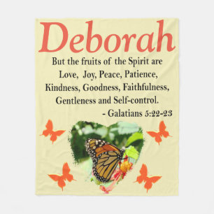 BUTTERFLY FRUITS OF THE SPIRIT PERSONALIZE BLANKET