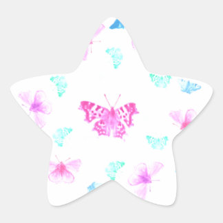 butterfly fun star sticker