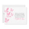 Butterfly Funeral Thank You Note Card Pink