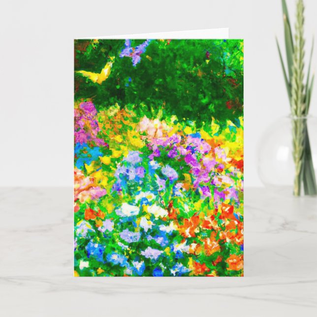 Butterfly Garden 5x7 folded card (Front)