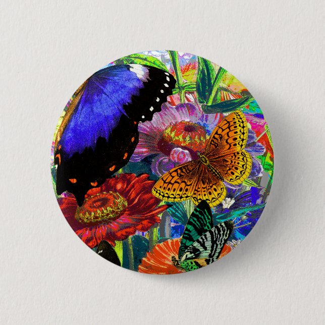 Butterfly Garden 6 Cm Round Badge (Front)