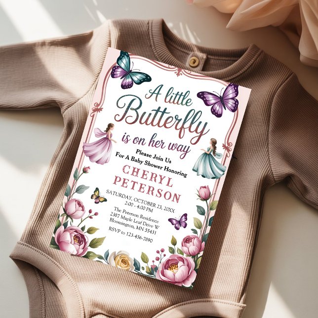Butterfly Garden Baby Shower Invitation (Creator Uploaded)