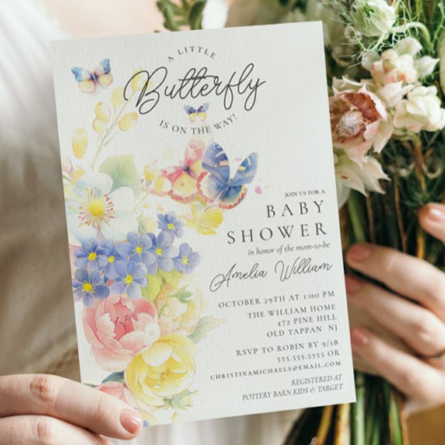 Butterfly Garden Baby Shower Invitation (Creator Uploaded)