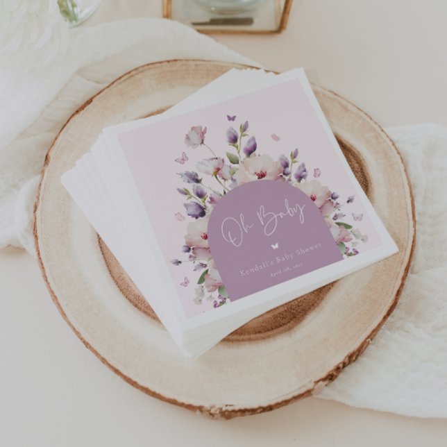Butterfly Garden Baby Shower Napkin (Creator Uploaded)