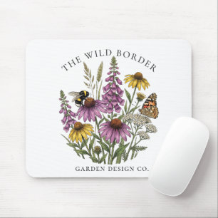 Butterfly Garden Botanical Pollinator Mouse Mat