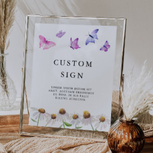 Butterfly Garden Bridal Shower Custom Sign