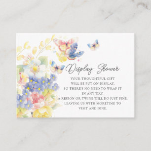 Butterfly Garden Display Shower Enclosure Card