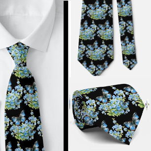 Butterfly Garden Elegant Pattern Neck Tie